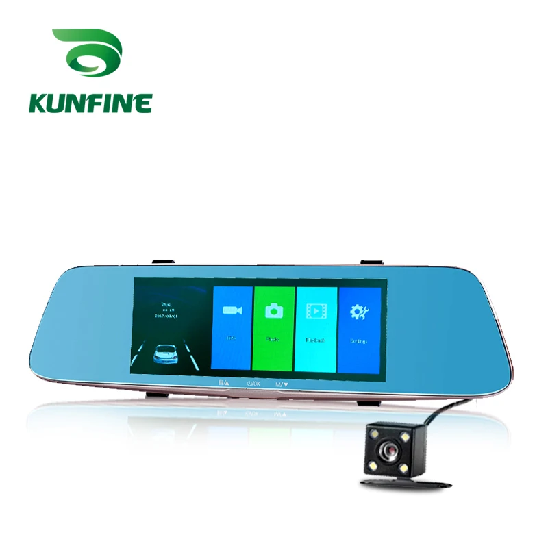 Автомобильный видеорегистратор KUNFINE автомобильная зеркальная камера 10 дюймов с