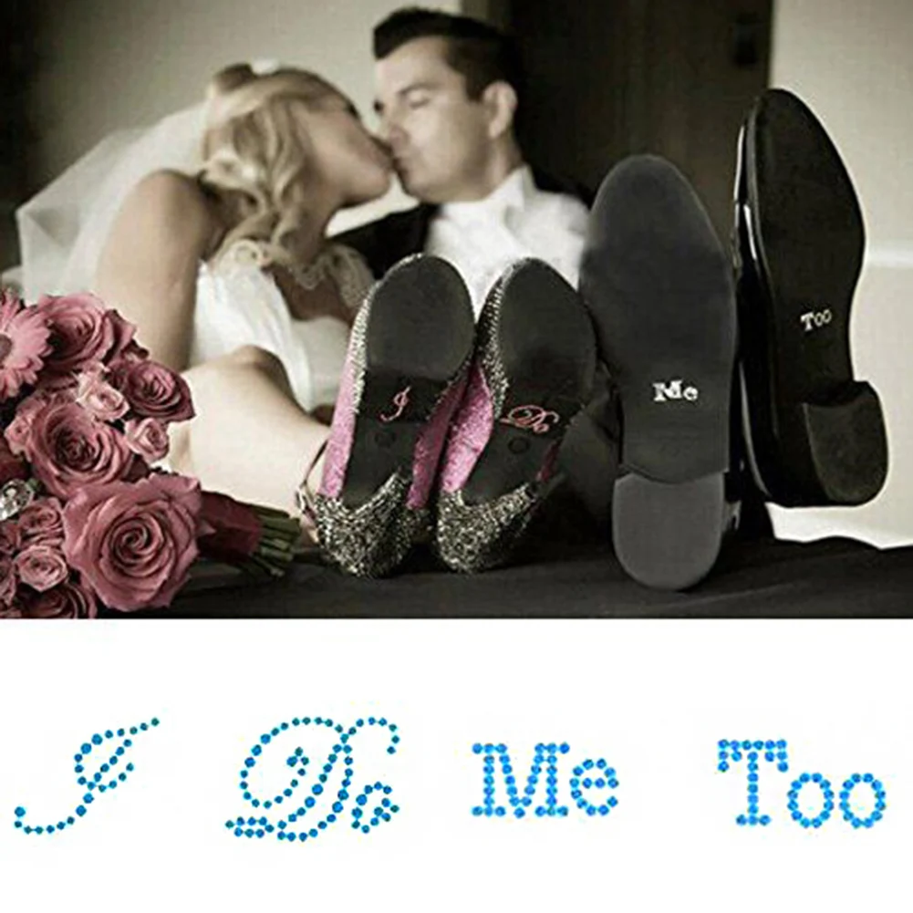 2 шт./компл. золотые блестящие наклейки на высоких каблуках I Do Me Too Set Стразы обувь