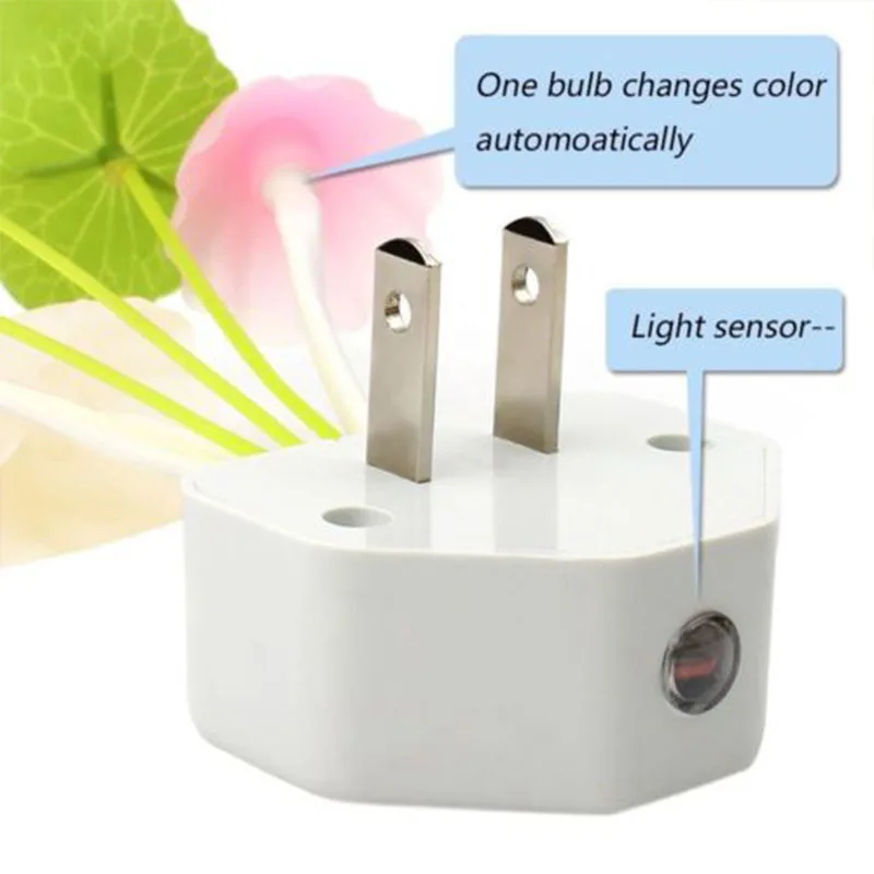 Hot Buy U.s. Romantic Led Nightlight Sensor Plug - In Wandlamp Home Lighting Mushroom Fungus Colorful Light | Дом и сад