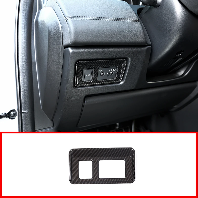 1 Pcs For Land Rover Discovery Sport 2015 2016 2017 2018 Carbon Fiber Style ABS Plastic Inner Tail Door Switch Frame Cover Trim |