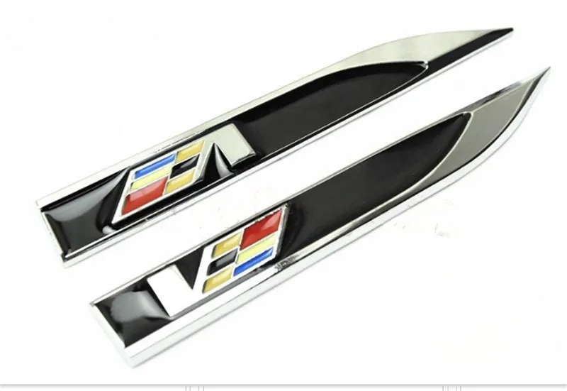 2Pcs Side V Badge Car Sticker Fender Skirts Knife Type Emblem Right Left | Автомобили и мотоциклы