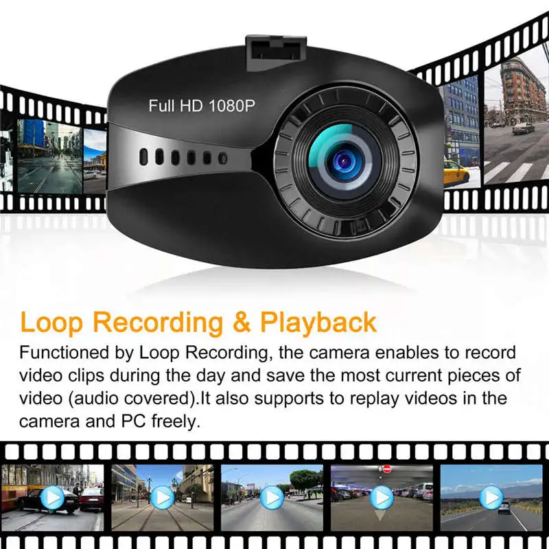 Видеорегистратор Hd 1080P с датчиком объективом 650 нм и встроенной циклической