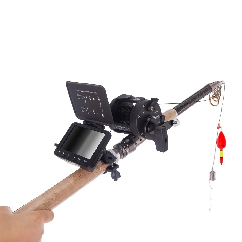 Barato SYANSPAN-cámara De Vídeo DVR Portátil Para Pesca, Buscador De Peces Bajo El Agua, Monitor HD De 4,3 Pulgadas, LED IR, Cable De 30M, 1000TVL, Con Rueda Y Varilla
