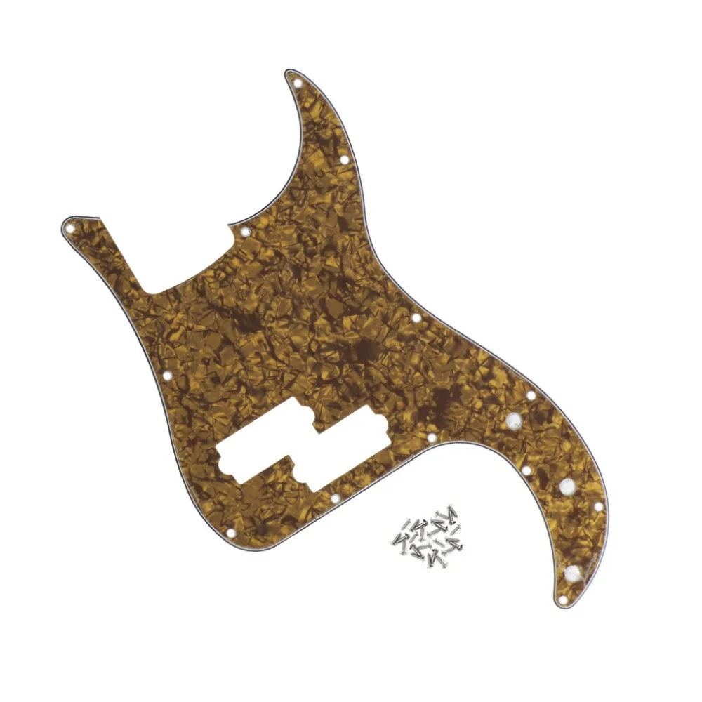 Новые 13 отверстий PB прецизионные гитарные басы Pickguard Pick Guard коричневый жемчуг 4Ply &