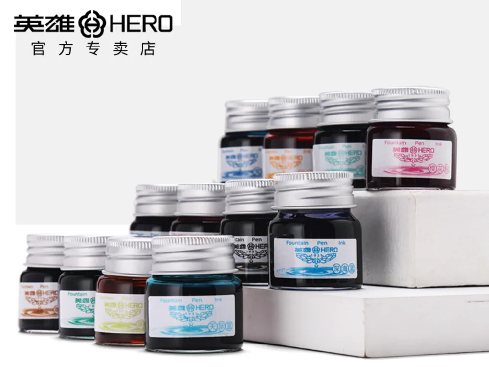 20ml  Bottled Hero Non Carbon Color Ink For Fountain Pen, Dip Pen