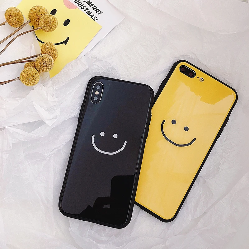 Роскошный чехол из закаленного стекла для iPhone 7 8 Plus silion TPU прозрачный желтый X XR XS