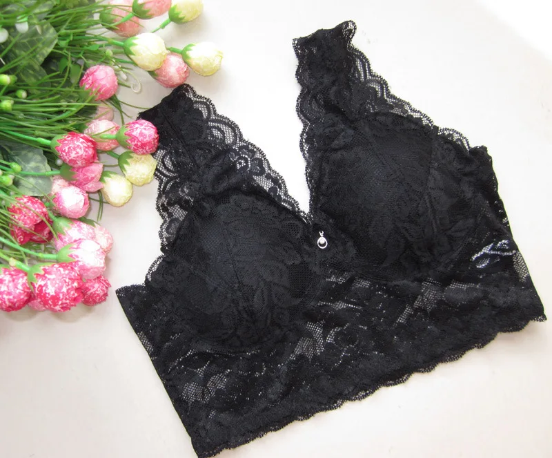 

Woman Lace Bras 2019 Fashion New Sexy Women Bra Lace Sexy Deep V Bralette Wireless Underwear Lingerie Bh Grote Maat