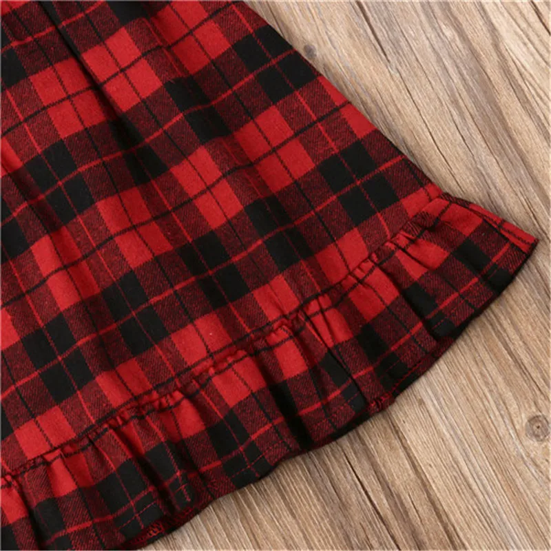 Summer Fashion Plaid Toddler Kids Baby Girls Bow Princess Party Dress Sundress Clothes Newborn Girl 1-6T O-neck | Детская одежда и