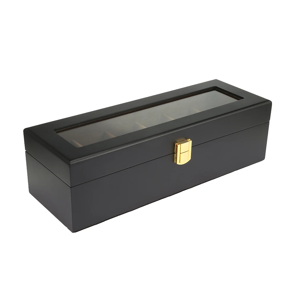 6 Plaid Wooden Watch Box Jewelry Display Storage | Наручные часы