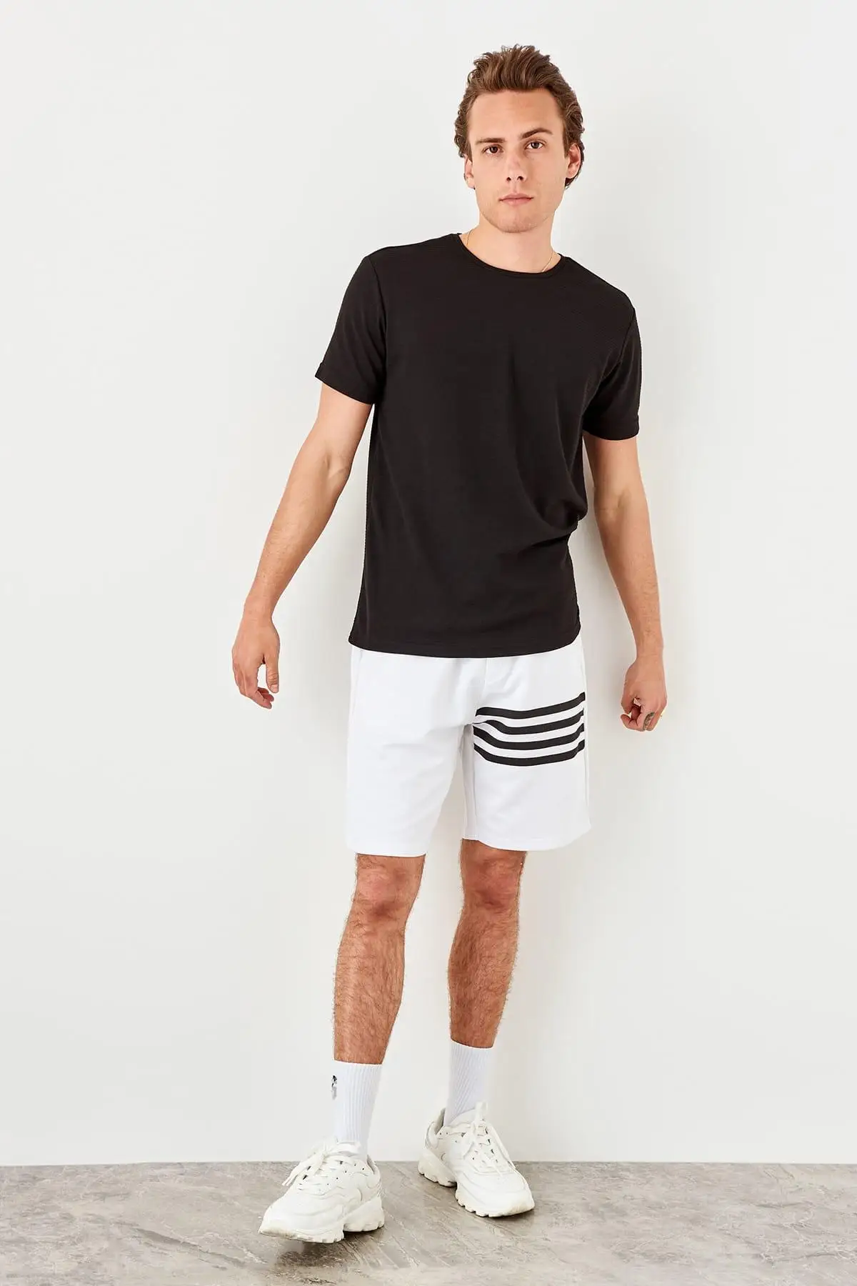 Trendyol новые белые мужские шорты с лентами TMNSS19VL0031|Женские шорты| |