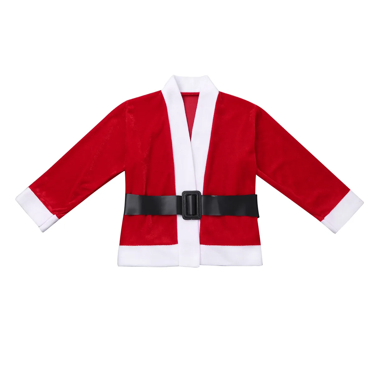 iEFiEL Kids Boys Girls Children Long Sleeves Christmas Xmas Santa Claus Costumes Outfits With Hat Beard Set for Dress Up | Тематическая