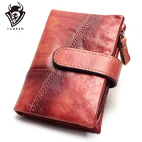 men wipe color wallet leather purse card holder handmade 100 genuine coin multi function large capacity