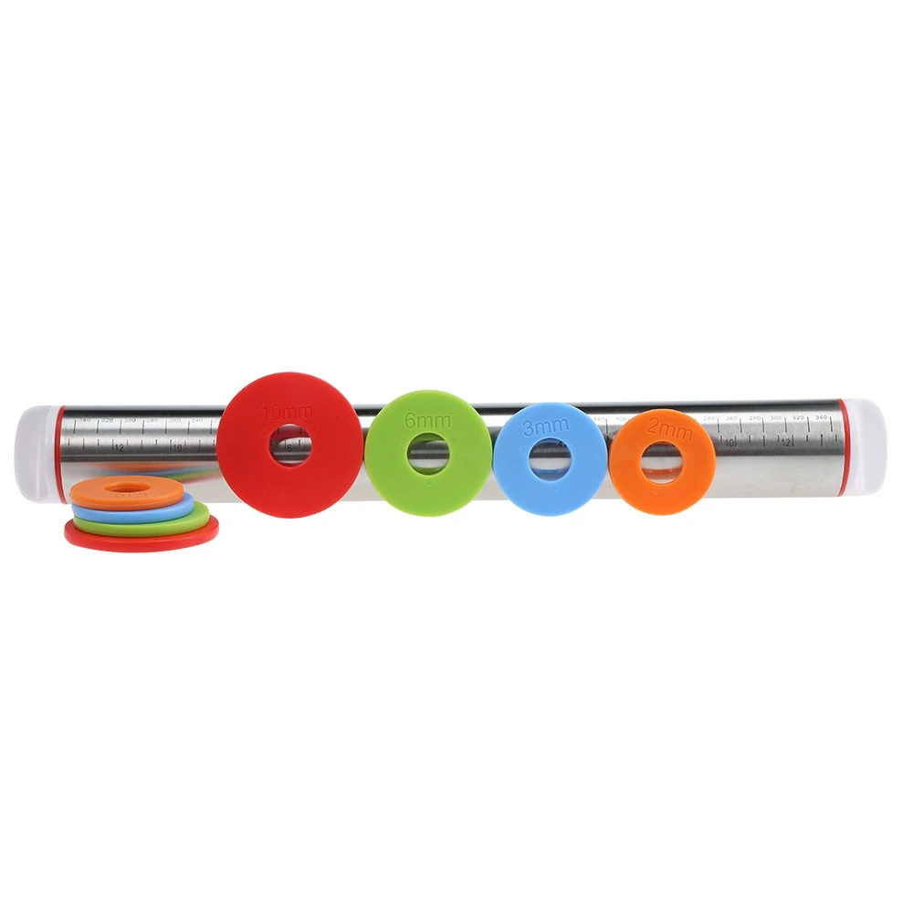 Large Heavy Duty Rolling Pin Made by Stainless Steel 17 inch with Adjustable Discs Kitchen Tools | Дом и сад