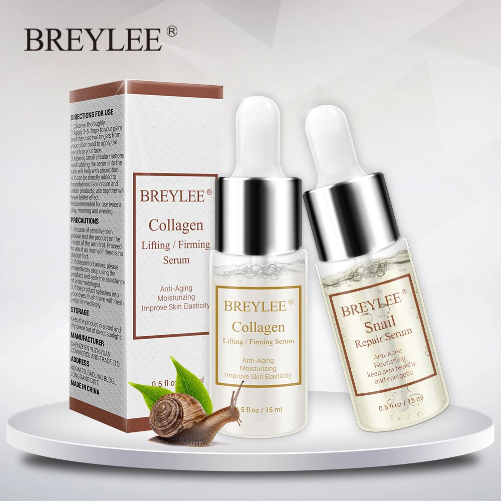 Коллагеновая сыворотка Breylee с улиткой восстанавливающая подтягивающая