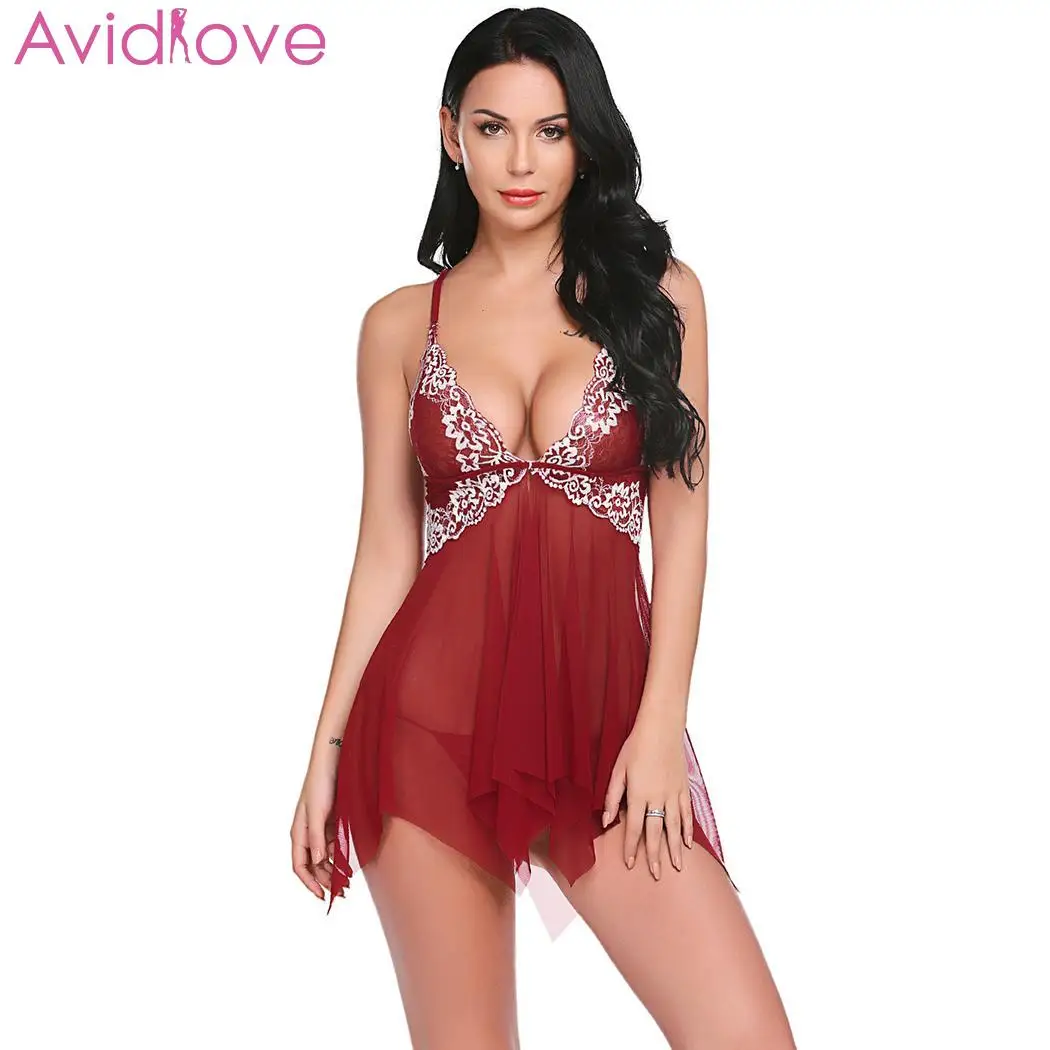 Avidlove женское сексуальное белье с v образным вырезом ночное эротическое без