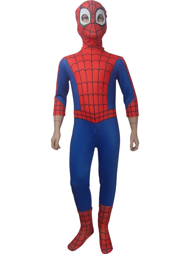 Детский костюм Человек-паук для мальчиков и девочек красный супергероя на