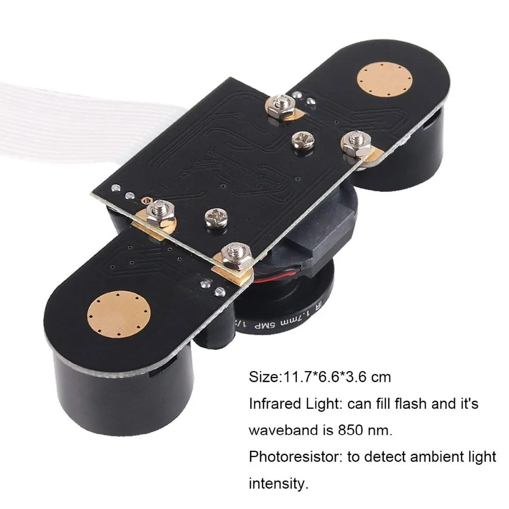 Raspberry Pi3 камера рыбий глаз с широким углом обзора 175 градусов 5 Мп OV5647 веб-камера