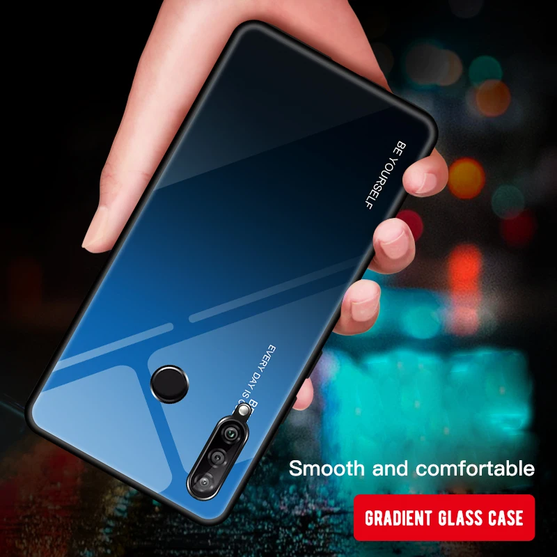 Чехол из мягкого ТПУ с градиентным закаленным стеклом для huawei P Smart PLUS 2019 Enjoy 9S Y7 PRO