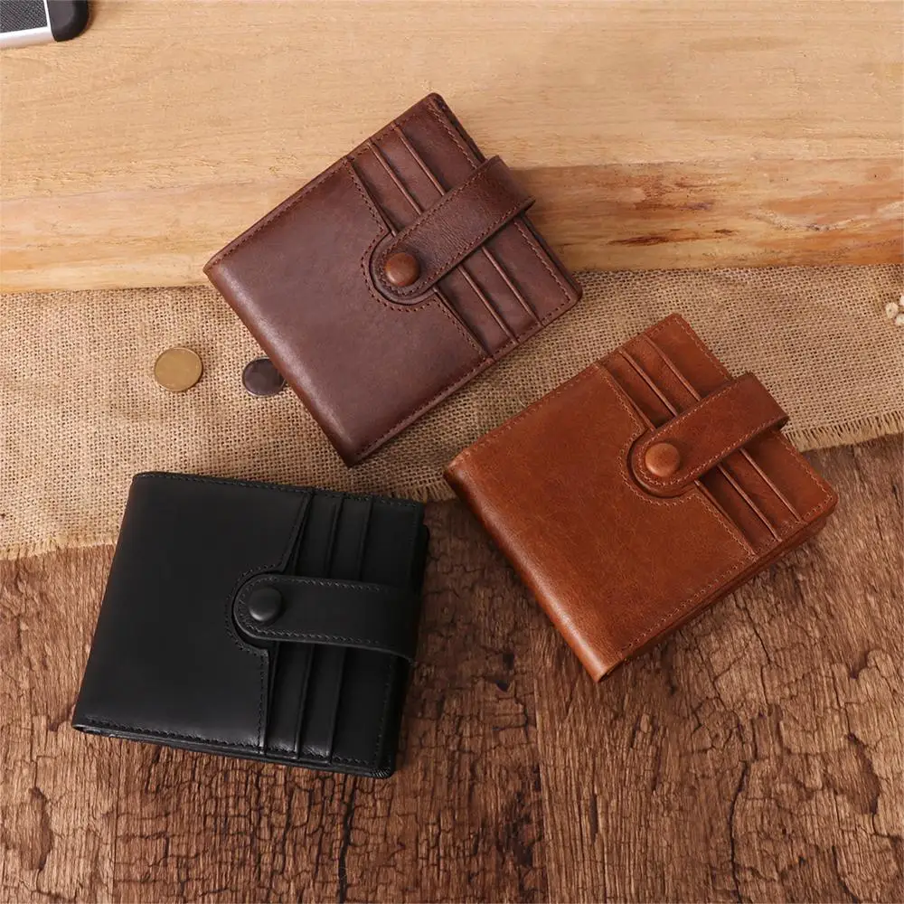 Мужской кошелек из натуральной коровьей кожи маленькое отделение для монет