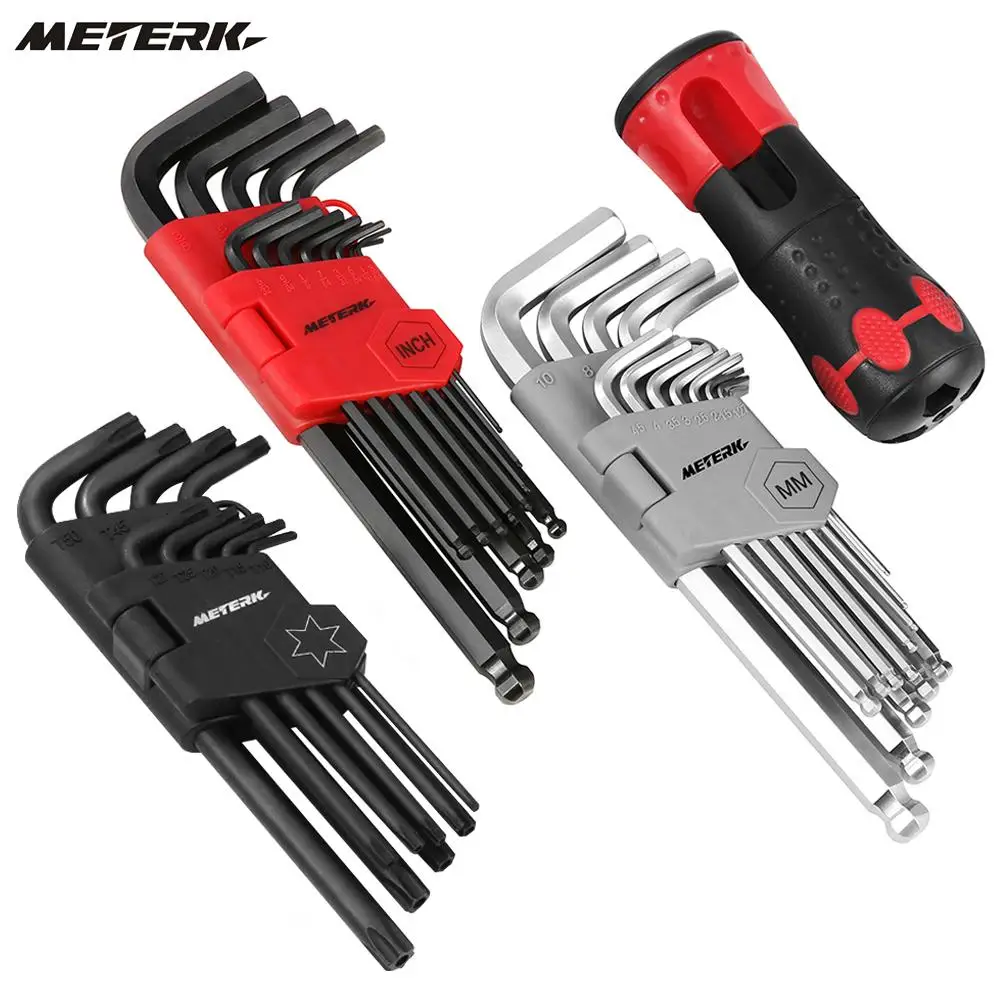 Шестигранный ключ Meterk 36 шт. шестигранный с длинным хвостовиком головка винта