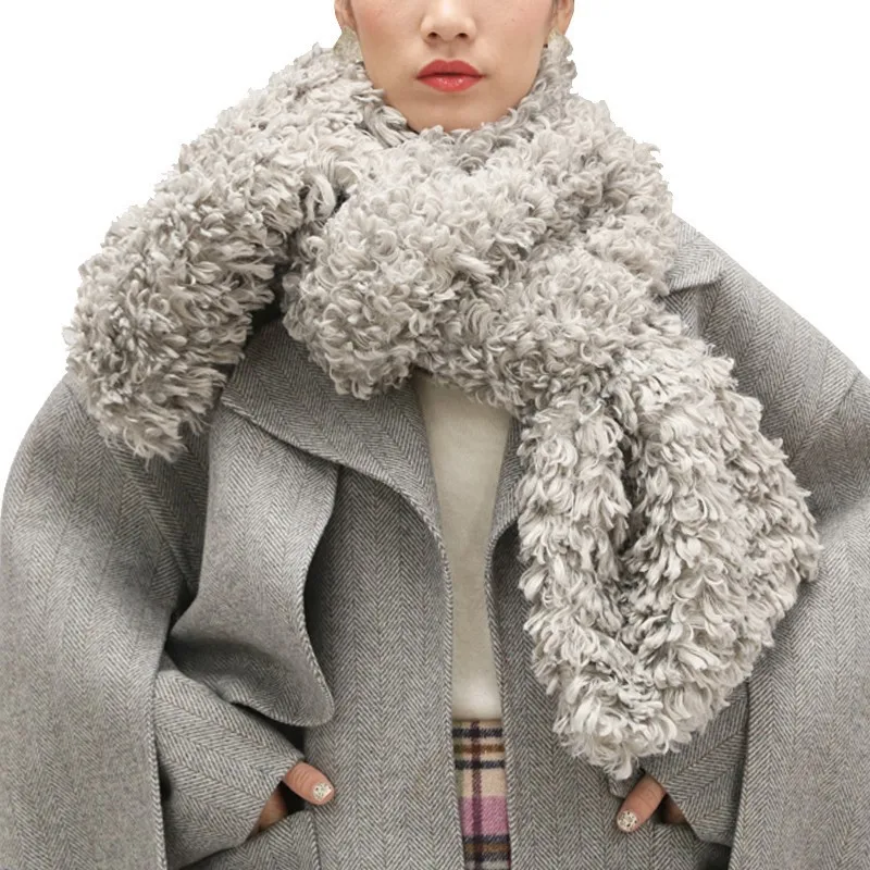 TWOTWINSTYLE Корейский жилет из искусственной мерлушки шарфы для женщин плюс толстый