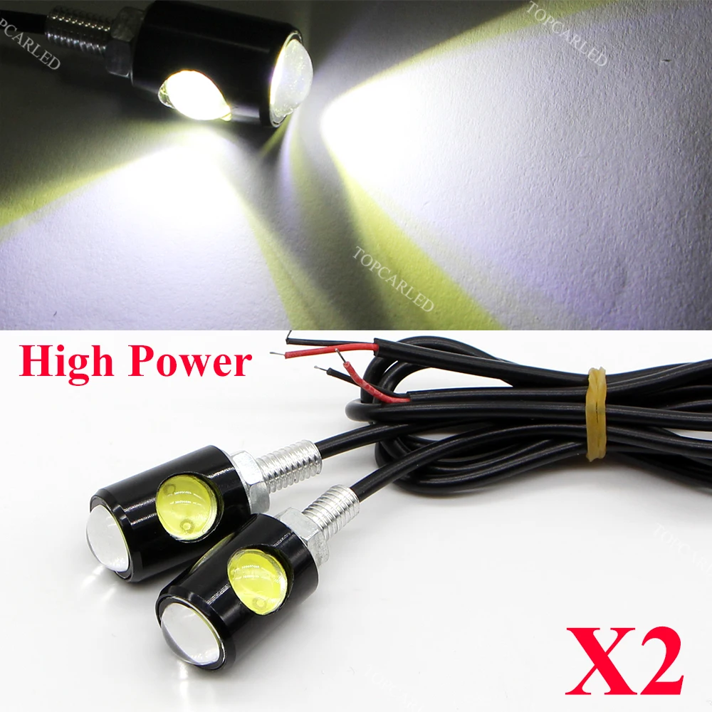 2pcs DRL LED Eagle Eye Daytime Runing lights 12V COB High Power Motorcycle Boat Car Auto Backup Reverse License Plate Lights | Автомобили