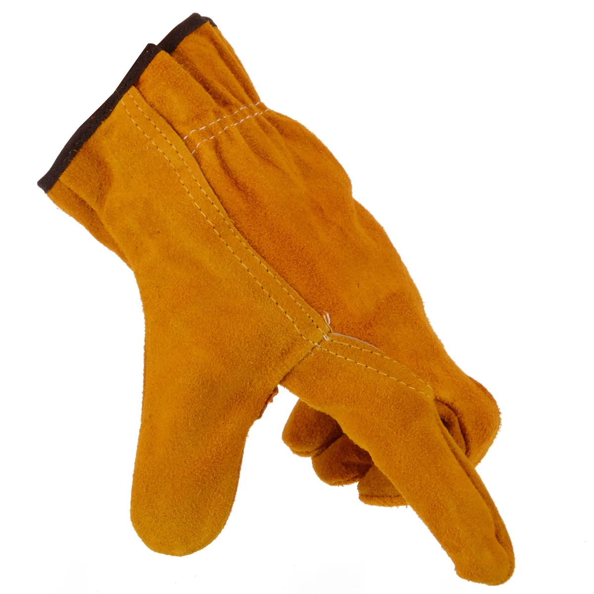 

1 Pair Wear-Resistant Gardening Working Safety Gloves Thorn Proof Leather Welding Protective Household Gloves