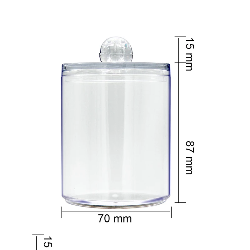 Двухслойная акриловая портативная круглая коробка для хранения Контейнер Чехол