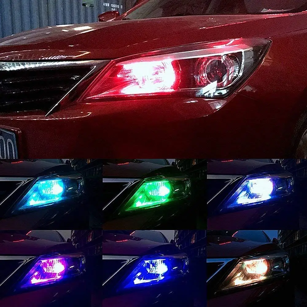 100sets Hot 12V LED T10 5050 SMD Car RGB Interior Dome Wedge Reading Light Strobe Lamp Bulb With Remote Control | Электроника