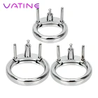 VATINE мужской замок для Пениса 3 размера на выбор устройство целомудрия дополнительное кольцо для пениса ограничитель клетка для пениса аксессуары для мужской мастурбации