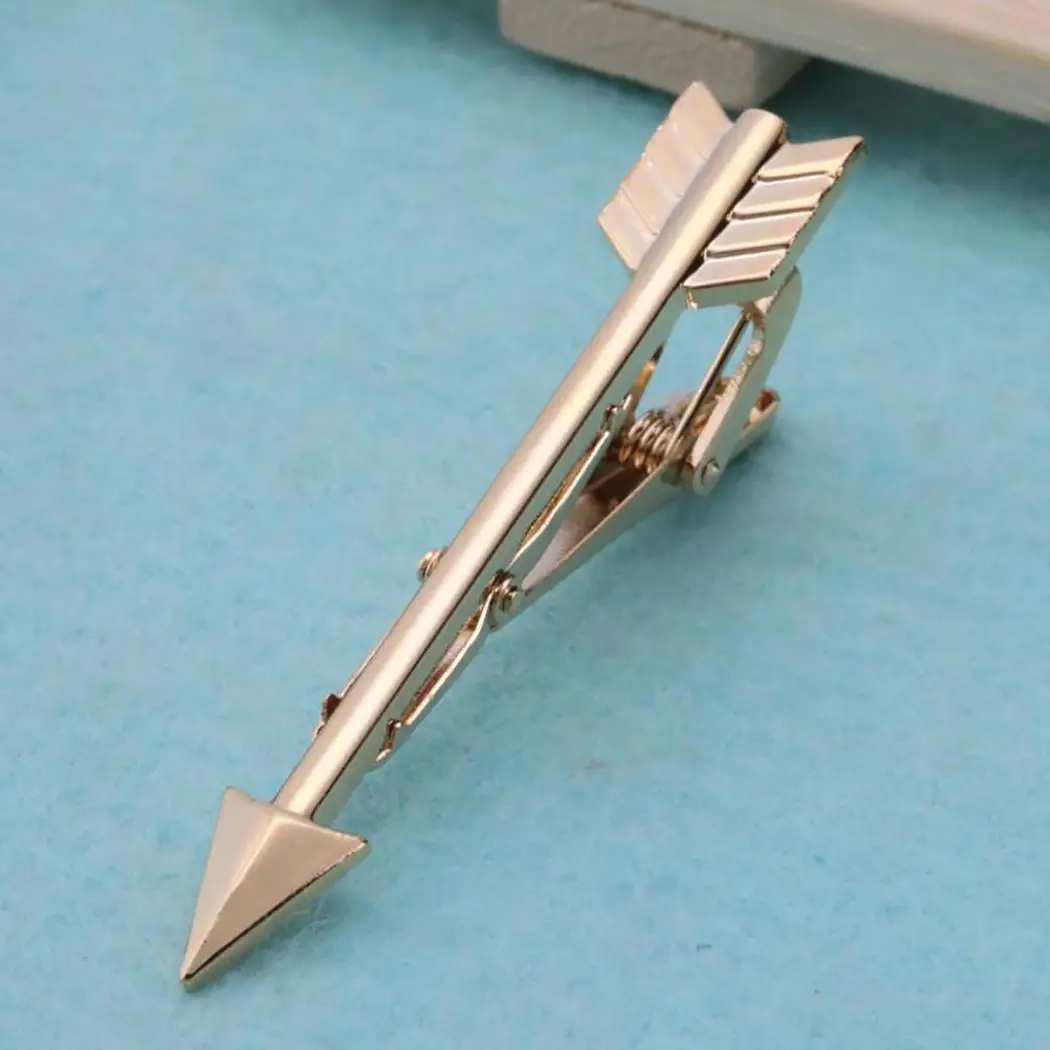 New Men Fashion Business Charm Necktie Clip Golden Silver Party for Wedding None Arrow | Украшения и аксессуары