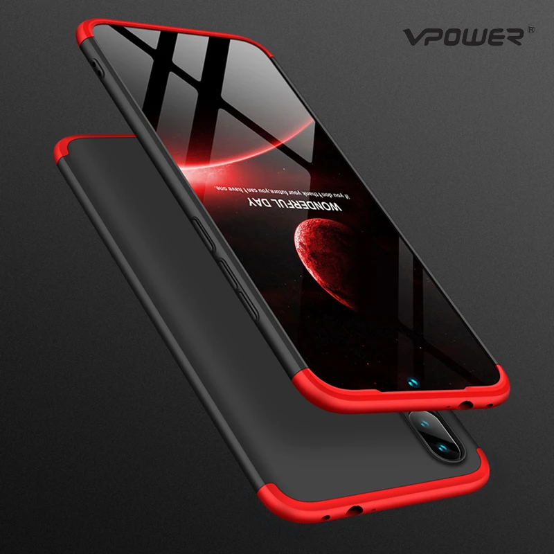 

For Xiaomi Redmi Note 7 Case Note7 Cover Vpower 3 in 1 360 Degree Protector Shockproof Phone Back Cases for Xiaomi Redmi Note 7