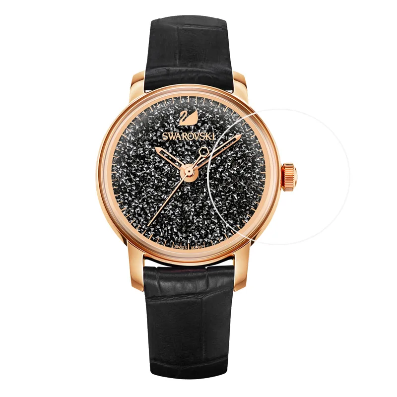 2PCS Military Grade Anti Shock Scratch Screen Protector For Swarovski Watch Crystalline Hours Leather strap Rose gold tone | Электроника