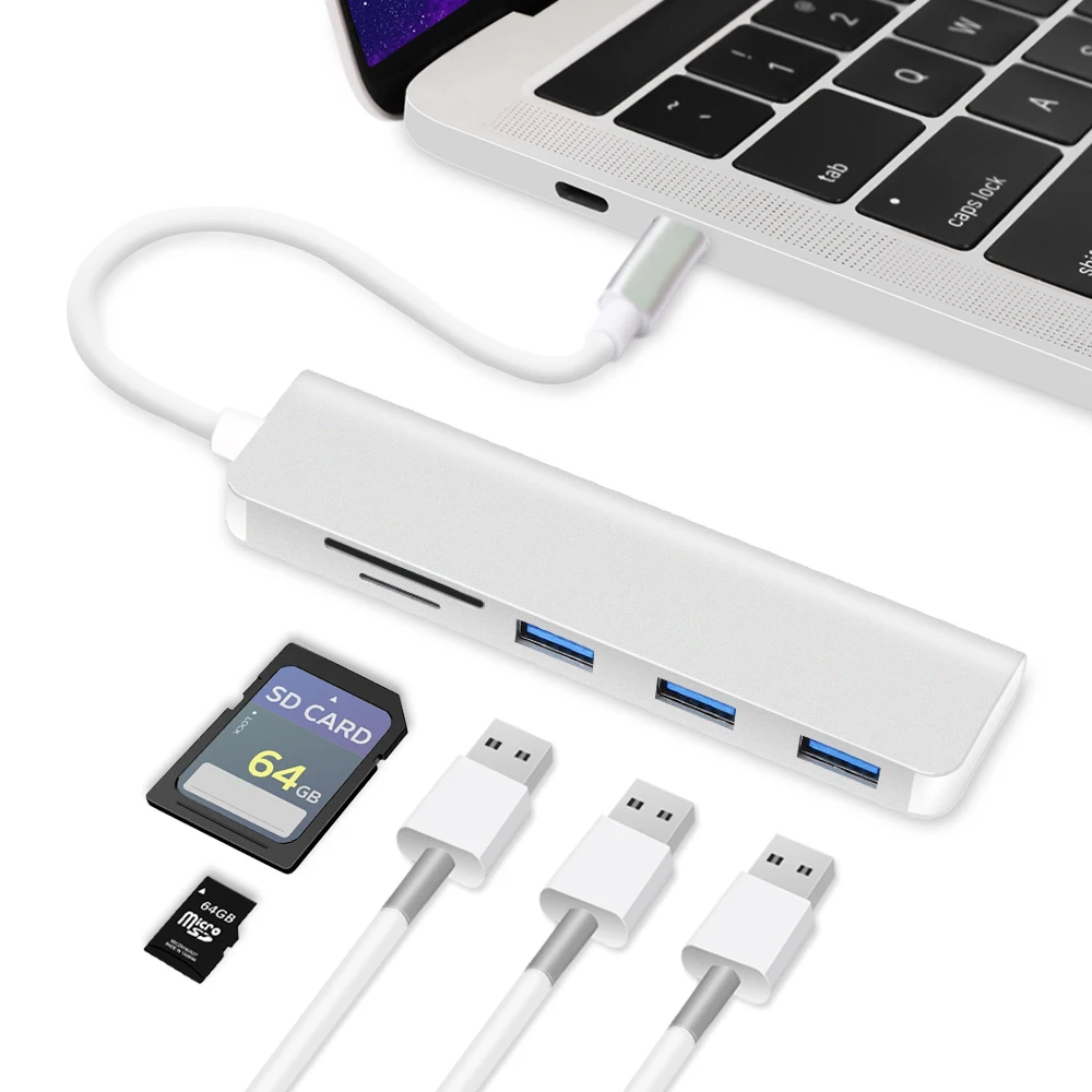Redlai USB C type концентратор с 3 0 SD/TF кард ридер адаптер для Apple MacBook 12 дюймов Air 2018 Pro
