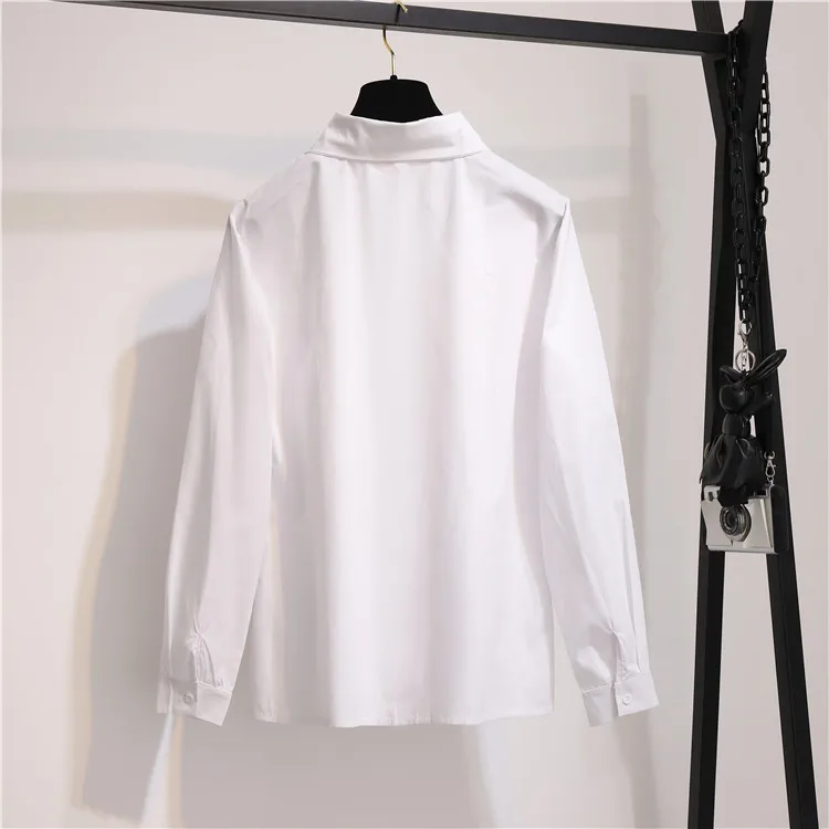 XL 5XL размера плюс женское Повседневное платье Весна 2019 с длинным рукавом белые