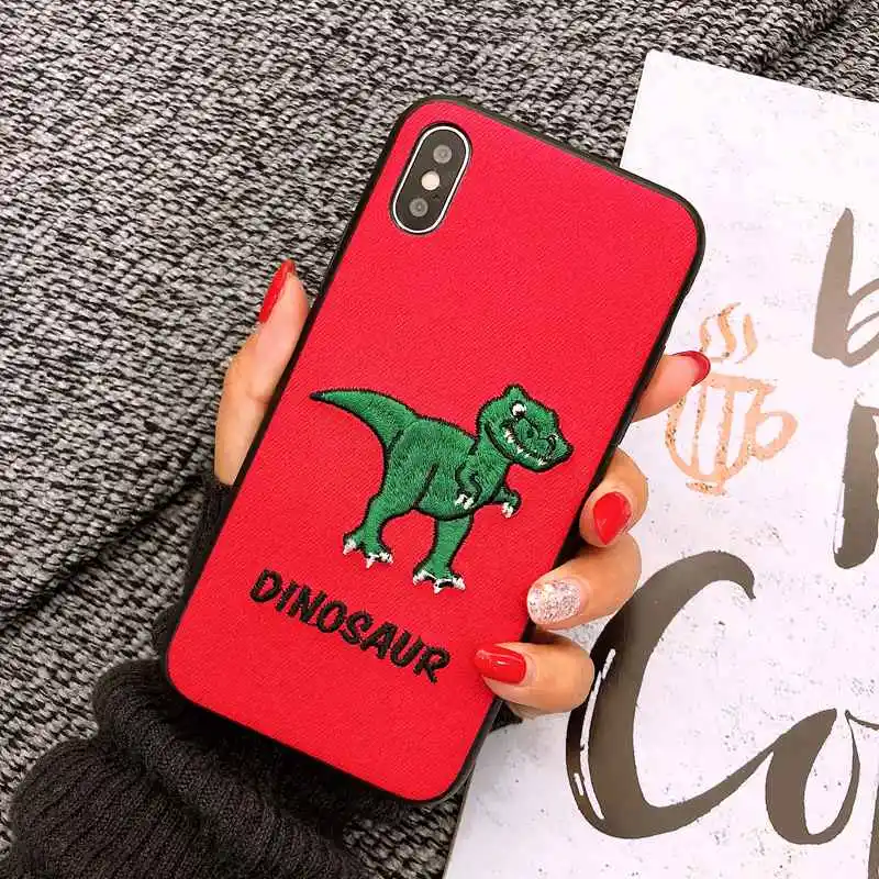 Чехол для телефона с вышивкой stelllife iPhone 8 7 6s Plus XS Max милые парные чехлы XR X