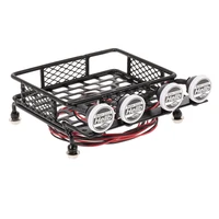 rc car parts roof rack luggage carrier with light bar for 110 rc crawler axial scx10 d90 110 traxxas tamiya hsp