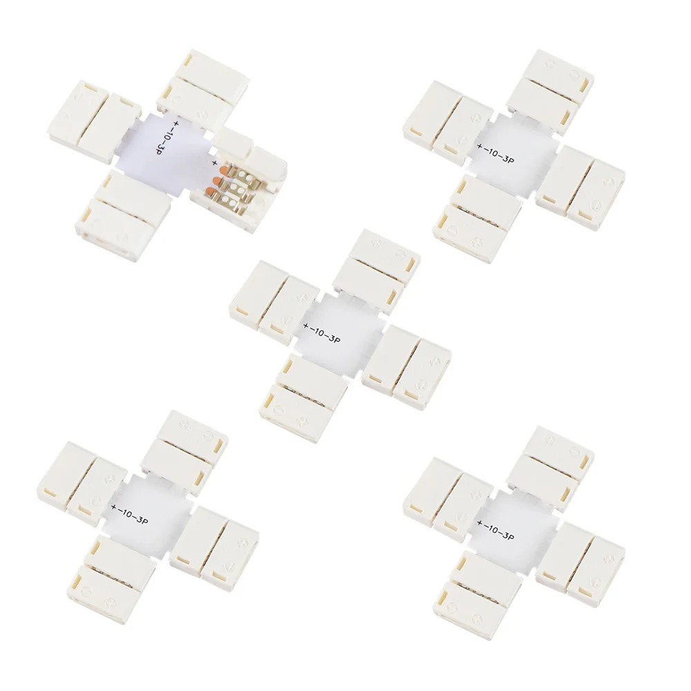 WS2812 3pin 10 мм ширина Угловой соединитель форма безsolderless для ws2811 ws2812b Светодиодная