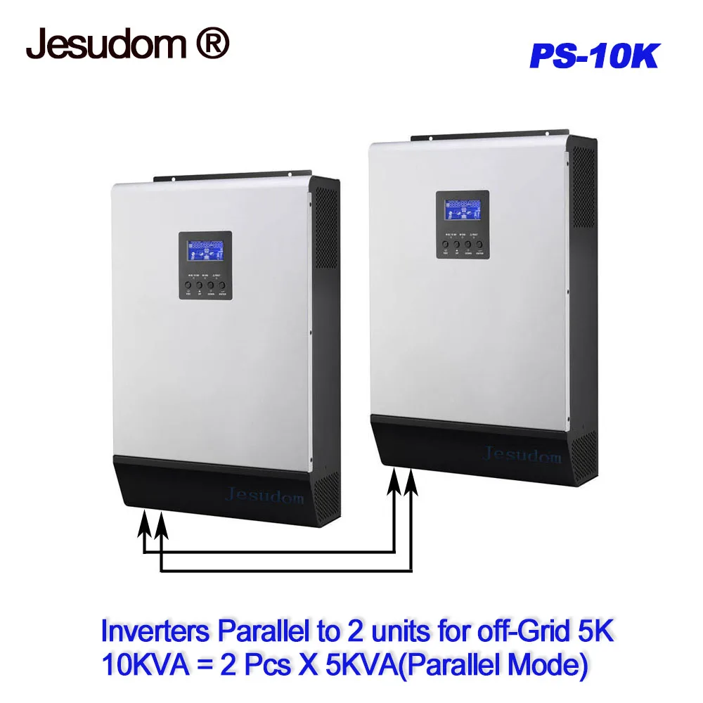 Гибридный солнечный инвертор 10 ква/8 кВт 2 шт. 48V50A PWM контроллер с зарядным