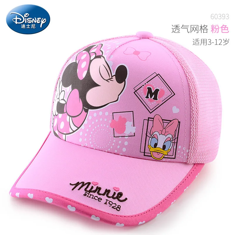 

Disney Children Hat Mickey Mouse Cap Minnie Cartoon Kids Hats Outdoor Wear Cotton Adjustable Breathable Visor Shade Boy Girl Cap