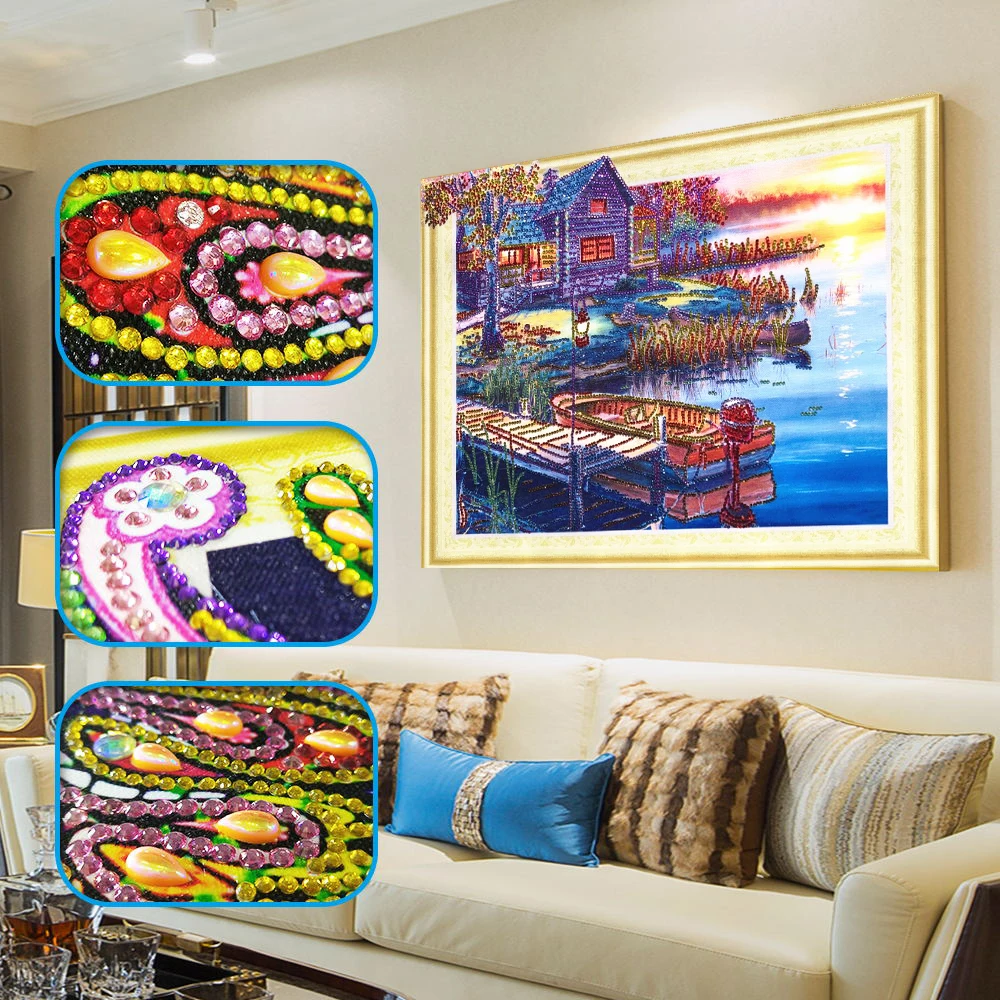 Украшение для дома LP093 в стиле DIY Diamond Painting Cross Stitch People 3D Mosaic Picture Special Shaped Religious Embroidery Bead.