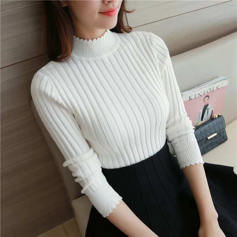 2019 Korean Knitted Women Sweaters And Pullovers Sueter Mujer Tops Winter Slim Jumper Autumn Fashion Clothing | Женская одежда
