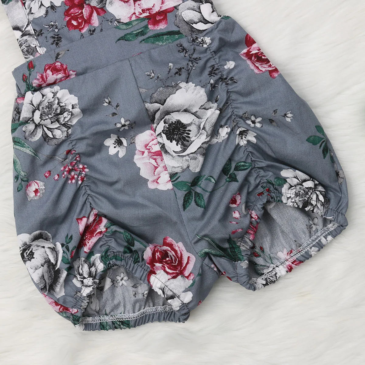 2018 новый милый детский цветочный комбинезон без рукавов для маленьких девочек и