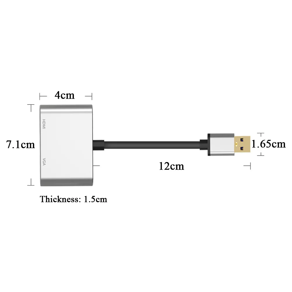 Топ USB3.0 к Hdmi Vga адаптер 2K 1080P мульти-дисплей USB 3 0 аудио видео кабель конвертер для