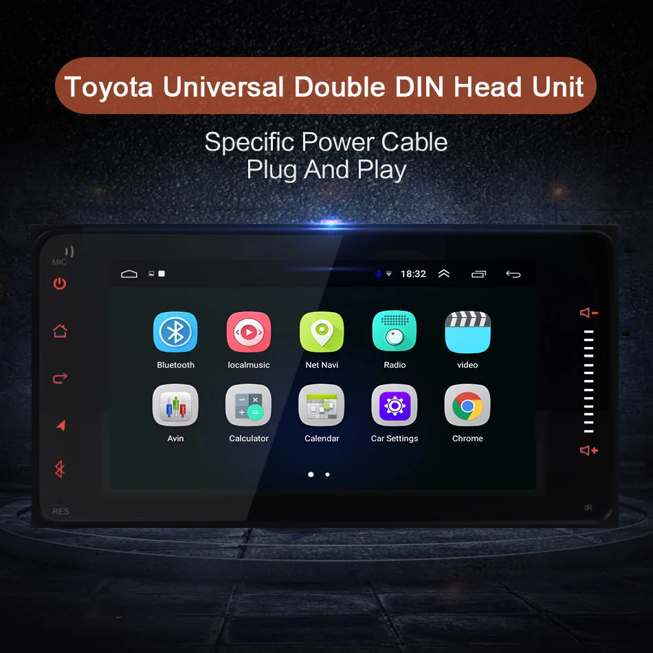 Автомобильная универсальная стереосистема 2DIN Android OS 7 дюймов с GPS WIFI Bluetooth Hean для