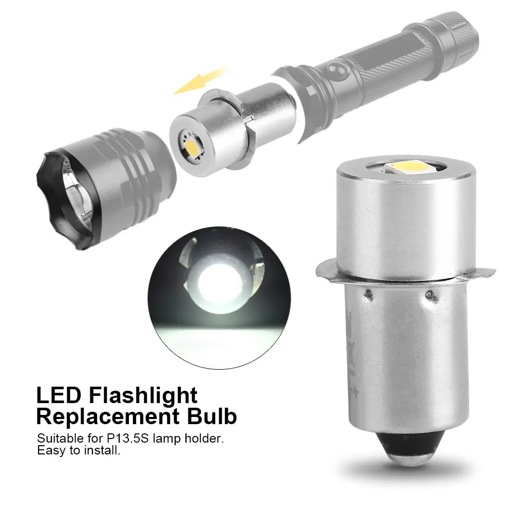 1W P13.5S Led Flashlight Bulb 100~110LM 2700~7000K Replacement Torch Lamp Emergency Work Light | Лампы и освещение