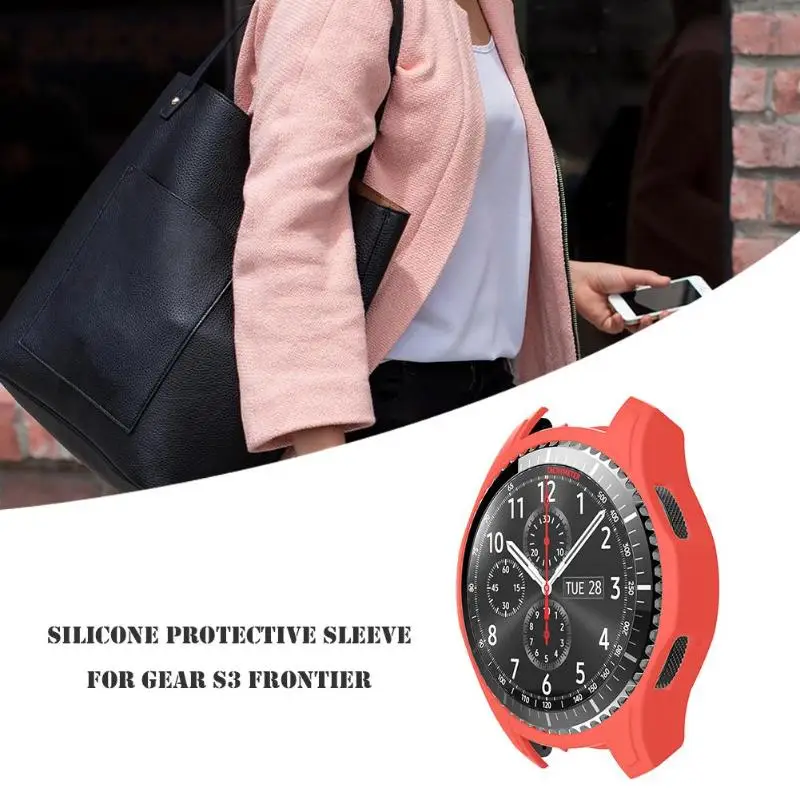 Портативный Силиконовый чехол для часов защитный защитная рамка Samsung GearS3 Frontier Smart