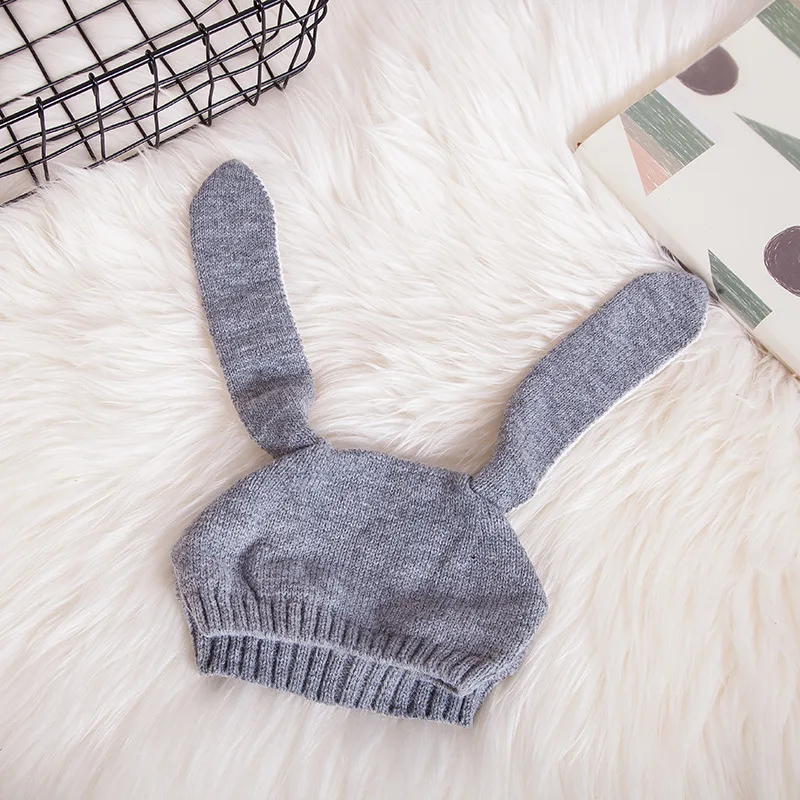 Детская шапка с кроличьими ушками шапка-Кролик для младенцев осенне-зимние