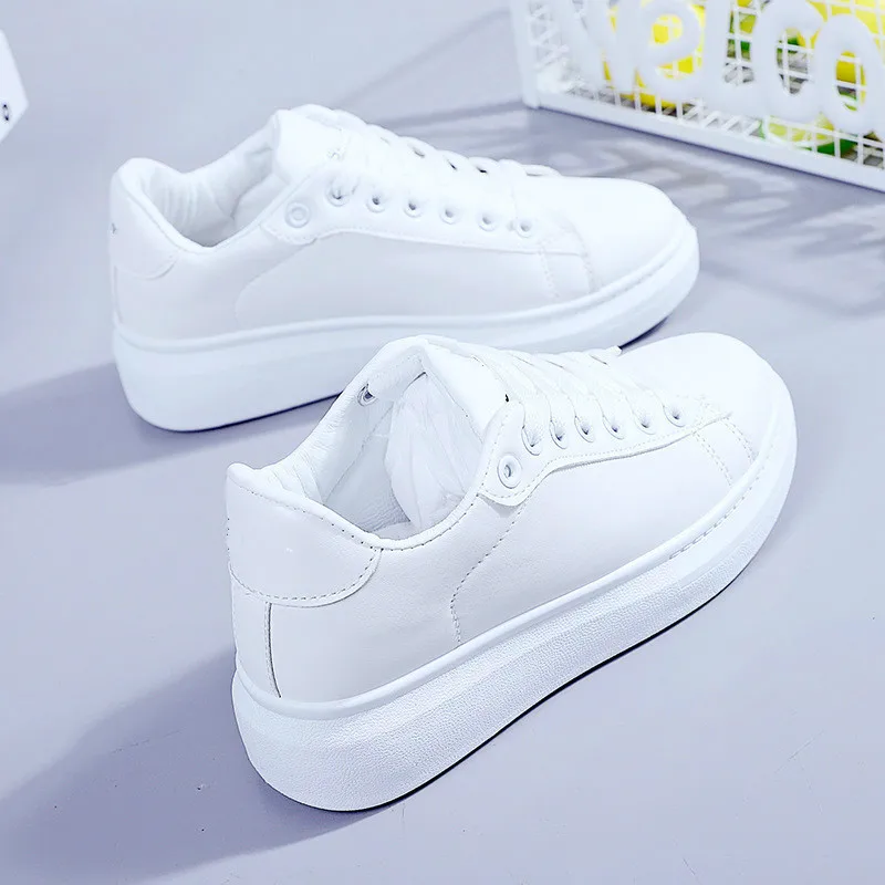 2019 Spring New Fashion Children Small White Shoes Kids All-match Soild Color Thick Durable Increased Bottom | Детская одежда и