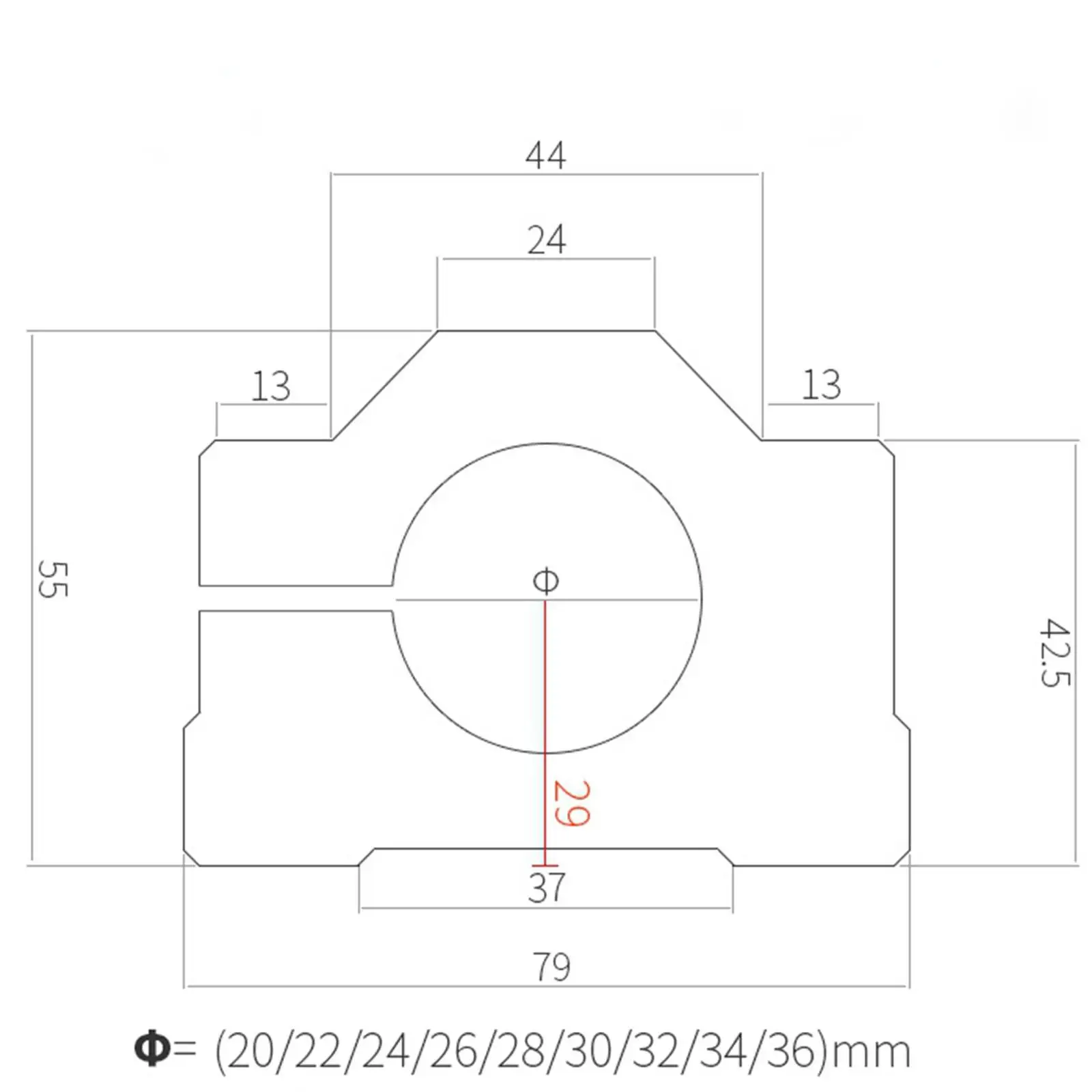 

30mm Inner Diameter CNC Engraving Machine Spindle Motor Clamp Cas Fixture Holder Bracket D-Style